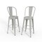 Simpli Home Fletcher 30" Bar Height Stool Black Metal Square Set Of 2 Industrial